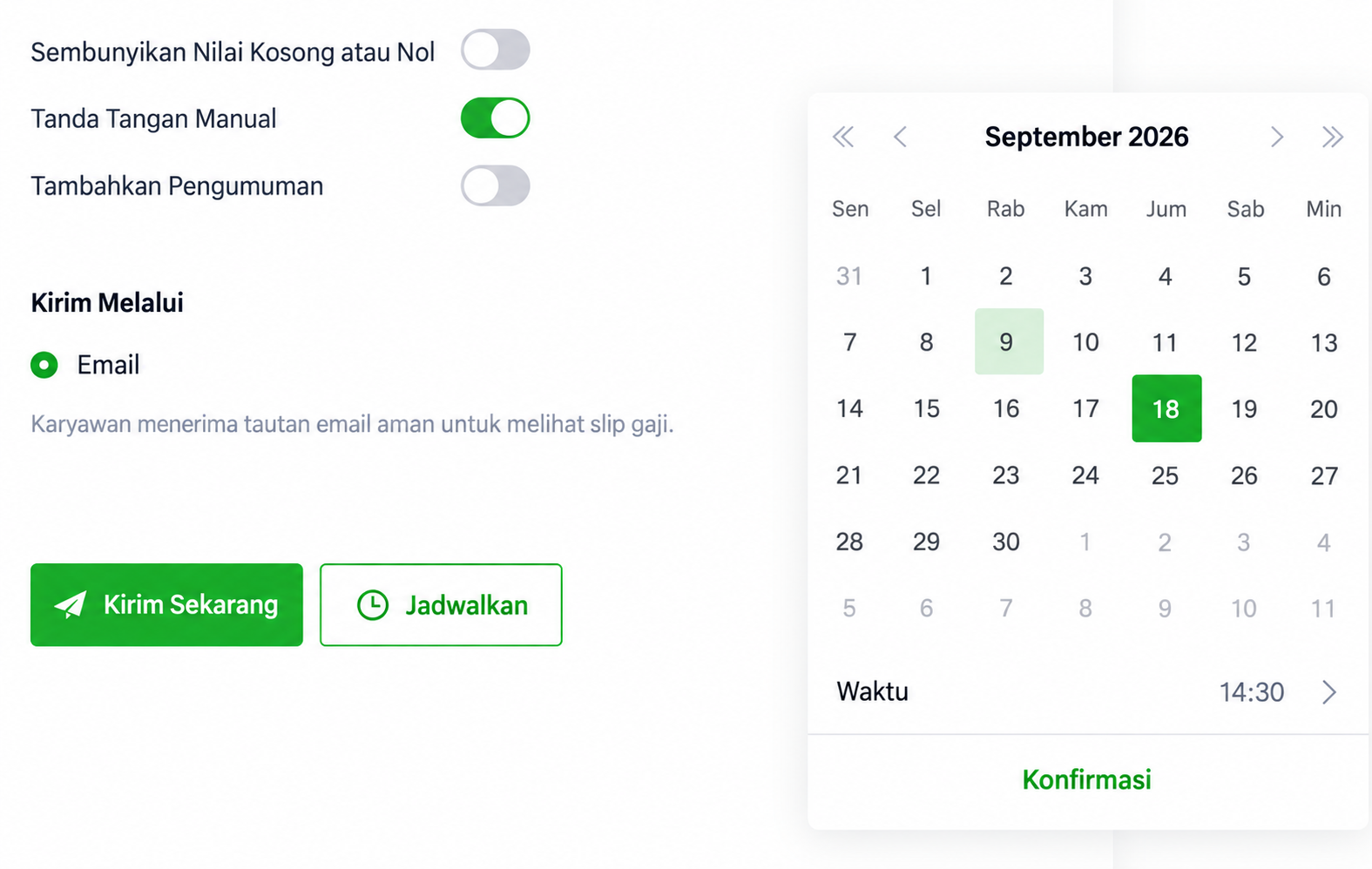 Tampilan produk SugarHR: Kirim Slip Gaji Massal dengan Satu Klik